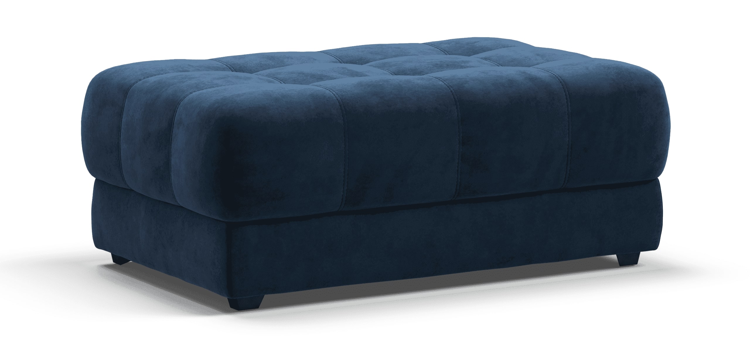 Босс пуф Велюр Монолит синий