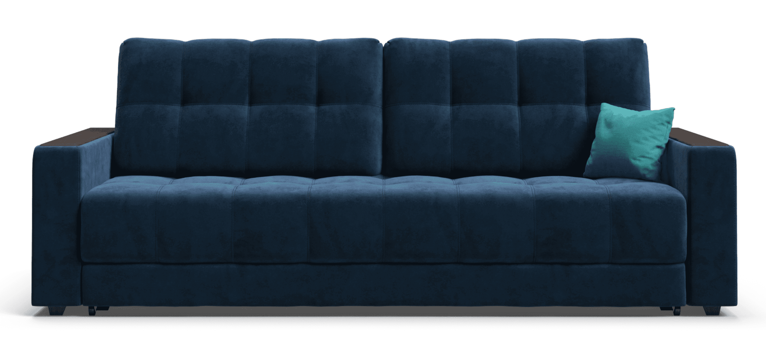 Диван Босс Велюр Монолит синий